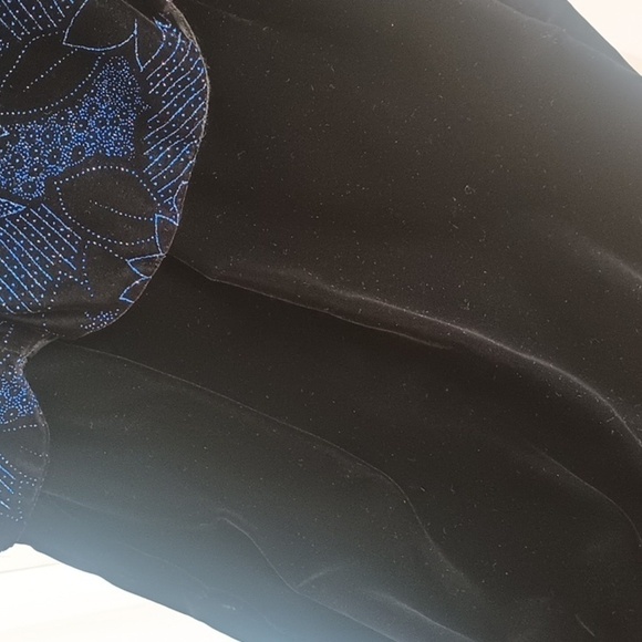 Vintage Scott McClintock Petite Velvet glitter formal dress - Picture 4 of 10